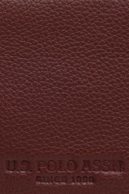 Мужской бордовый красный кошелек - U.s. polo assn фото 7