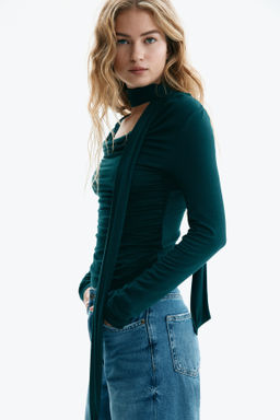 Top drapeado con detalle efecto fular - H&m фото 4