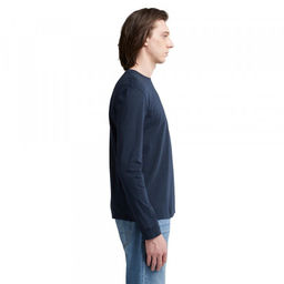 Мужская футболка с длинным рукавом Timberland Longsleeve Dun-River Crew Slim синяя  фото 4