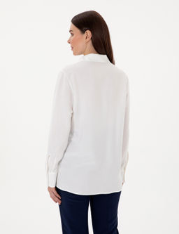 Beyaz Comfort Fit Uzun Kollu G_mlek - Pierre cardin фото 5