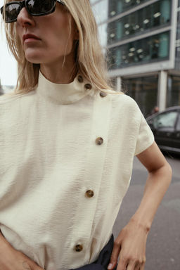 CONTRAST BUTTON SHIRT - Zara фото 2