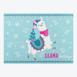 Новогодняя салфетка на стол «Лама», 40×29 см