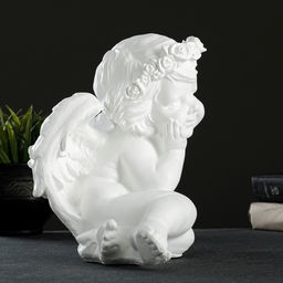 Фигура Ангел сидя средний, белый, 29?17?24 см