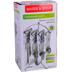 22021 Набор 25пр ложки/вилки на подставке МВ (х16) - Mayer&boch фото 7