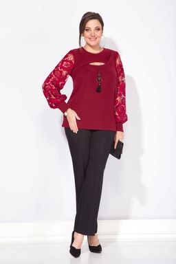 Костюм Liliana 1117-Бр-П вишня+черный