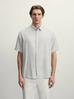 Рубашка regular fit со льном / Zarina  фото 3