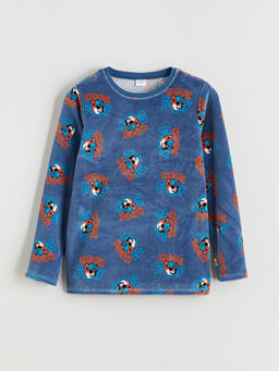 Bisiklet Yaka Kadife Erkek ?ocuk Pijama Tak?m?