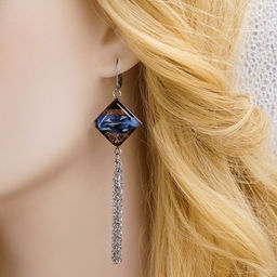 Серьги из муранского стекла AZURE FLAME LS3370 - Vloes фото 4