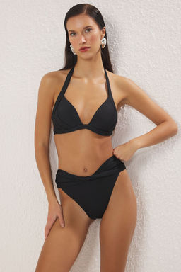 TRENDYOLMILLA Siyah Yuksek Bel Regular Bikini Alt? TBESS25BA00037  фото 2