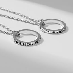 Кулоны Неразлучники friends forever, кольца, цвет серебро, 45 см - Tell your story фото 7
