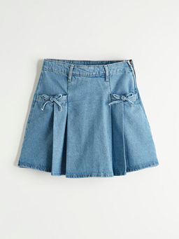 Pili Detayl? K?z ?ocuk Jean Etek