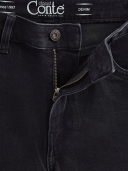 CONTE CON-717 Черные джинсы straight из eco-friendly денима с разрезами по бокам black - Conte elegant фото 9