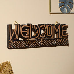 Ключница WELCOME, 31×9.5×3.5 см, МДФ