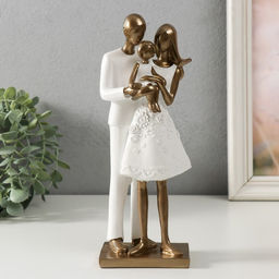 Фигурка полистоун «Папа, мама и дочь», 10×6.5×24.5 см