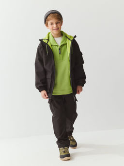 Брюки карго Softshell демисезонные Уголь 7+ - Bungly фото 3