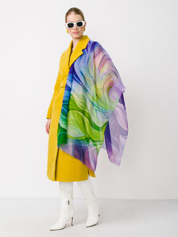 Большой мягкий очень нежный двусторонний палантин в стиле арт-деко - Tantino фото 4