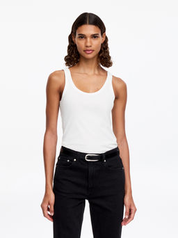 Top sin mangas con escote redondeado - H&m фото 4