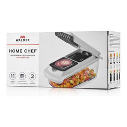 Овощерезка многофункциональная Walmer Home Chef, 14 предметов, 1.2 л, цвет черно-белый  фото 13