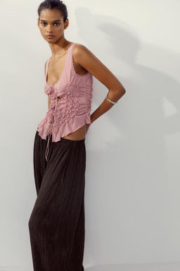 GATHERED TIE TOP - Zara фото 32