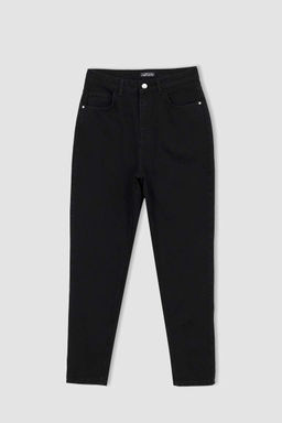 Lina Comfort Mom Fit Высокая удобная посадка Легкие джинсовые брюки с тонкой талией длиной до щиколотки - Defacto фото 8