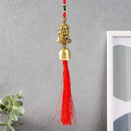 Цена за 2 шт. Колокольчик металл Будда 1 колокол 30х3,5х3,5 см