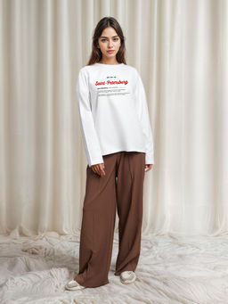 Лонгслив женский "Дом там где...Saint-Petersburg" белый