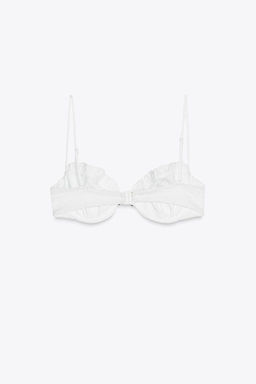 CONTRAST BOW RUFFLE BIKINI TOP - Zara фото 5