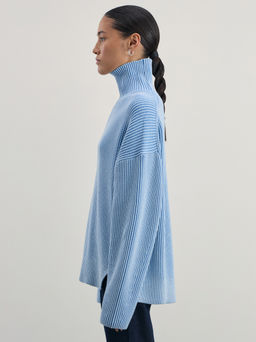 Джемпер с воротом из смесового хлопка / Zarina  фото 4