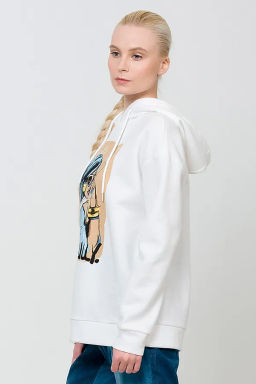 PELICAN, толстовка женская, Белый  фото 4