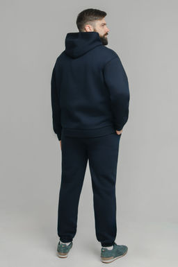 Арт. 69103 Костюм с брюками мужской с начесом 50-56 (4 шт) Цвет:Тёмно-синий - Идеал фото 5