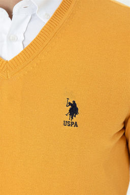Мужской горчичный базовый свитер Неожиданная скидка в корзине - U.s. polo assn фото 7