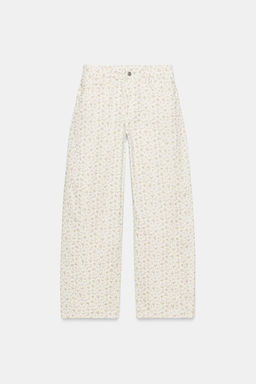 JEANS BAGGY DENIM TRF ESTAMPADO FLORES / Estampado - Zara фото 9