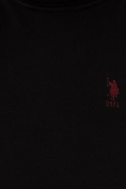 U. S. Polo Assn Мужской черный базовый свитер - U.s. polo assn фото 12