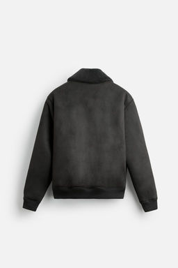 FAUX SUEDE CONTRAST JACKET - Zara фото 8