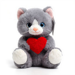 Мягкая игрушка "Кот с сердцем" 22 см