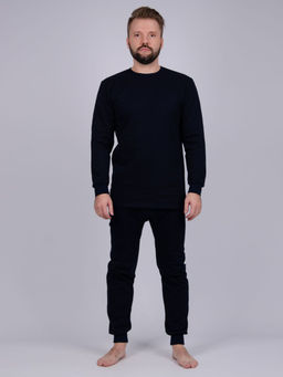 Нательное бельё "НБМ-2" синее, футер начес