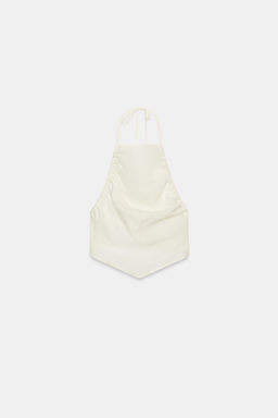 TOP HALTER FRUNCES / Blanco - Zara фото 10