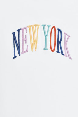 EMBROIDERED SLOGAN TOP - Zara фото 10