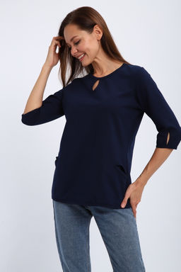 Кофта женская из футера 2-н Анфиса темно синий