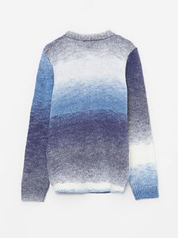 Bisiklet Yaka Renk Bloklu Uzun Kollu Erkek ?ocuk Triko Kazak - Waikiki фото 2