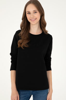 Женский черный свитшот Неожиданная скидка в корзине - U.s. polo assn фото 3