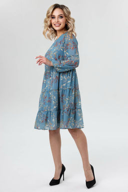 Платье женское 5980/30/Топленое молоко, синий - Rise фото 8