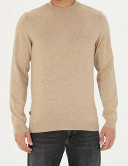 Ta_ Melanj Slim Fit Yar_m Bal_k__ Yaka Basic Triko Kazak - Pierre cardin фото 6