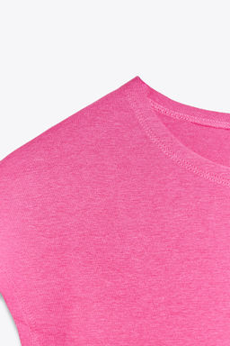 COTTON MODAL CROP T-SHIRT - Zara фото 14