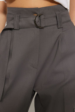 Gri Kemerli Kargo Dokuma Pantolon TWOSS21PL0138