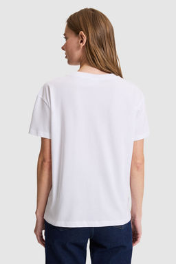 Kad_n Beyaz Bisiklet Yaka Ti__rt - U.s. polo assn фото 5