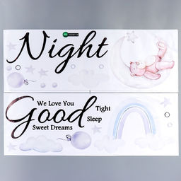 Наклейка пластик интерьерная цветная "Спящий медведь на месяце" 25х70 см набор 2 листа