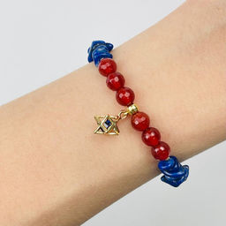 Браслет из Сердолика и Лазурита с подвеской 16,5 см + - Радуга самоцветов фото 3