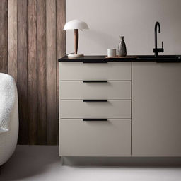 Цена за 2 шт. Ручка CAPPIO RT001BL, L=250 мм, м/о 192 мм, цвет черный