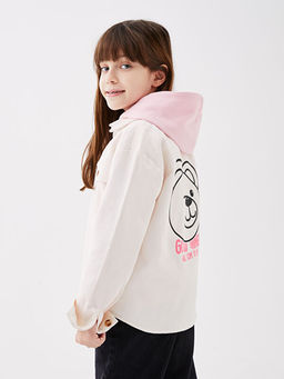 Bask?l? Uzun Kollu K?z ?ocuk G?mlek Ceket ve Anahtarl?k - Waikiki фото 3